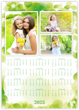 Roční fotokalendář jako plakát - Listí