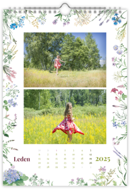 Fotokalendář nástěnný měsíční na výšku z vlastních fotek - Louka