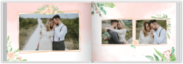 Fotokniha na šírku s pevnou väzbou a kvalitným papierom - Broskyňová svadba