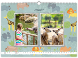Fotokalendár exkluzív nástenný mesačný na šírku - Zoo