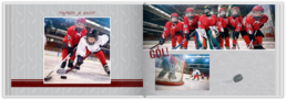 Fotokniha na šířku s pevnou vazbou a kvalitním papírem - Lední hokej