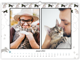 Fotokalendár exkluzív nástenný mesačný na šírku - Mačky