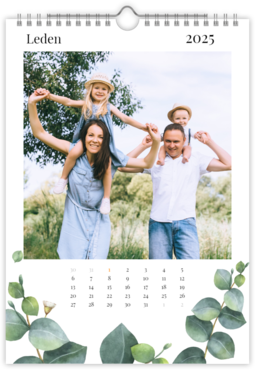 Fotokalendář nástěnný měsíční na výšku z vlastních fotek - Eukalyptus