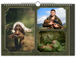 Fotokalendár nástenný mesačný na šírku - Poľovník