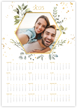 ročný fotokalendár ako plagát - Hexagon