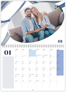 Nástenný plánovací fotokalendar - Blue Elements