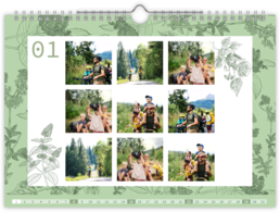 Fotokalendář nástěnný měsíční na šířku - Herbal