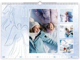 Fotokalendář exklusiv nástěnný měsíční na šířku - Andělský