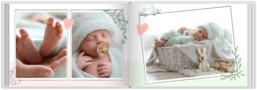 Fotokniha na šířku s pevnou vazbou a kvalitním papírem - Meadow baby