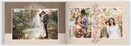 Fotokniha na šírku s pevnou väzbou a kvalitným papierom - Svadba drevo