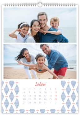 Fotokalendar exkluzív na výšku - Pattern blue