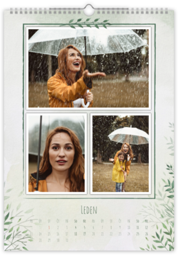 Fotokalendar exkluzív na výšku - Zelené listy