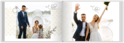 Fotokniha na šírku s pevnou väzbou a kvalitným papierom - Geometric wedding