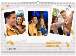 Fotokalendár exkluzív nástenný mesačný na šírku - Instax street