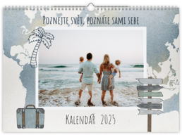 Fotokalendář nástěnný měsíční na šířku - Travel