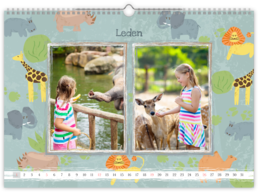 Fotokalendár exkluzív nástenný mesačný na šírku - Zoo