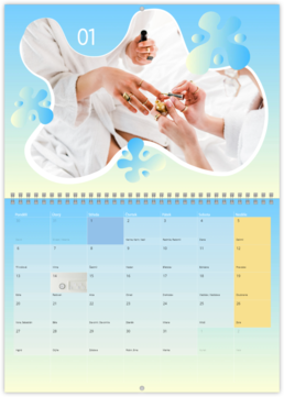 Nástenný plánovací fotokalendar - Gradient