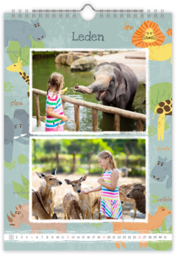 Fotokalendář nástěnný měsíční na výšku z vlastních fotek - Zoo