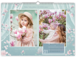Fotokalendár exkluzív nástenný mesačný na šírku - Magnolia