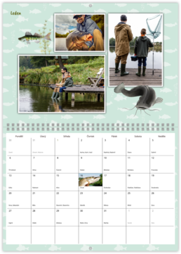 Nástenný plánovací fotokalendar - Rybár