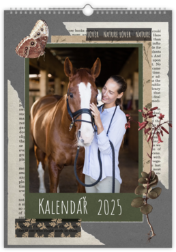 Fotokalendar exkluzív na výšku - Scrapbook dark 