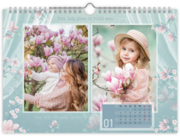 Fotokalendář nástěnný měsíční na šířku - Magnolie