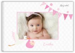 Fotokniha na šírku s pevnou väzbou a kvalitným papierom - Baby girl