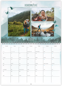 Nástenný plánovací fotokalendar - Hory