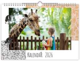 Fotokalendár nástenný mesačný na šírku - Zoo