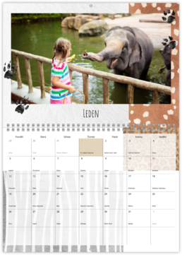 Nástenný plánovací fotokalendar - Zoo 