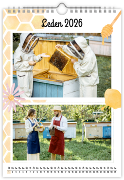 Fotokalendar nástenný mesačný na výšku z fotiek - Včelár