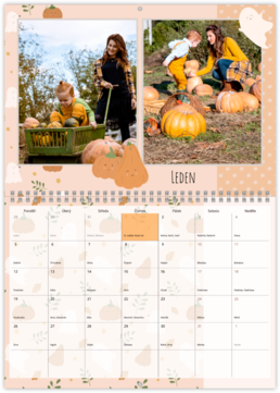Nástenný plánovací fotokalendar - Tekvica