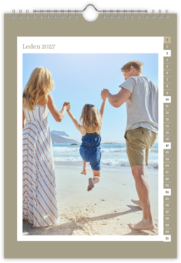 Fotokalendar nástenný mesačný na výšku z fotiek - Slovo Rodina 
