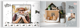 Fotokniha na šířku s pevnou vazbou a kvalitním papírem - Kočky