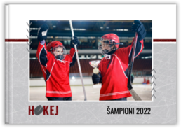 Fotokniha na šírku s pevnou väzbou a kvalitným papierom - Ľadový hokej