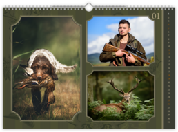 Fotokalendár exkluzív nástenný mesačný na šírku - Poľovník