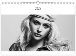 Fotokalendár exkluzív nástenný mesačný na šírku - Biela